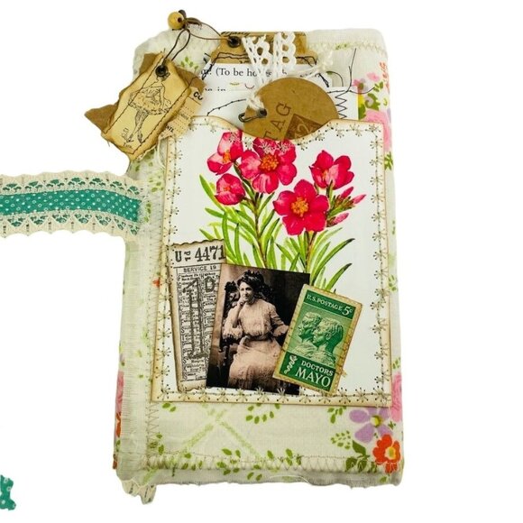 Handmade Custom Blank Writing Junk Journal  Vintage Papers for Prayer Scripture - Picture 5 of 12